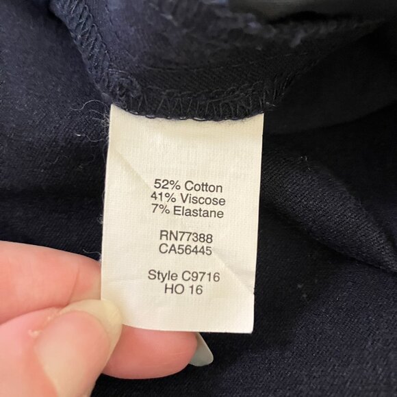 J Crew Womens Lexie Pants Skinny Leg Stretch Size 2 Dark Blue Dress Casual - Picture 7 of 7